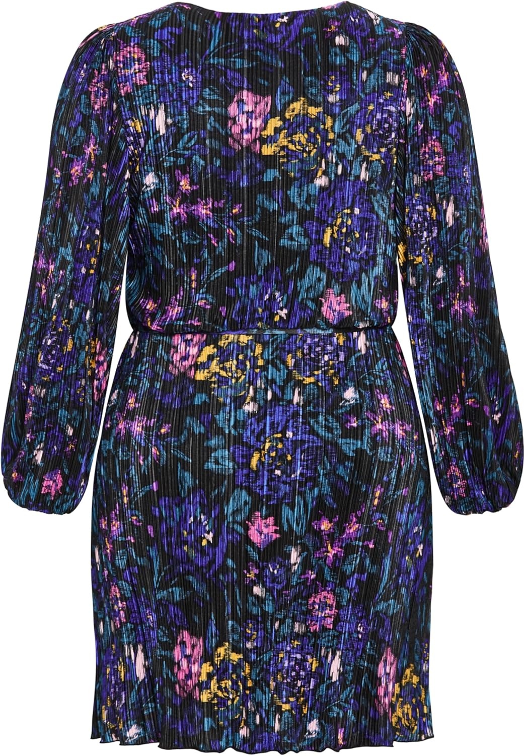 image:imageCity Chic Plus Size Dress Kira Etched Print Wrap MiniEtched Floral