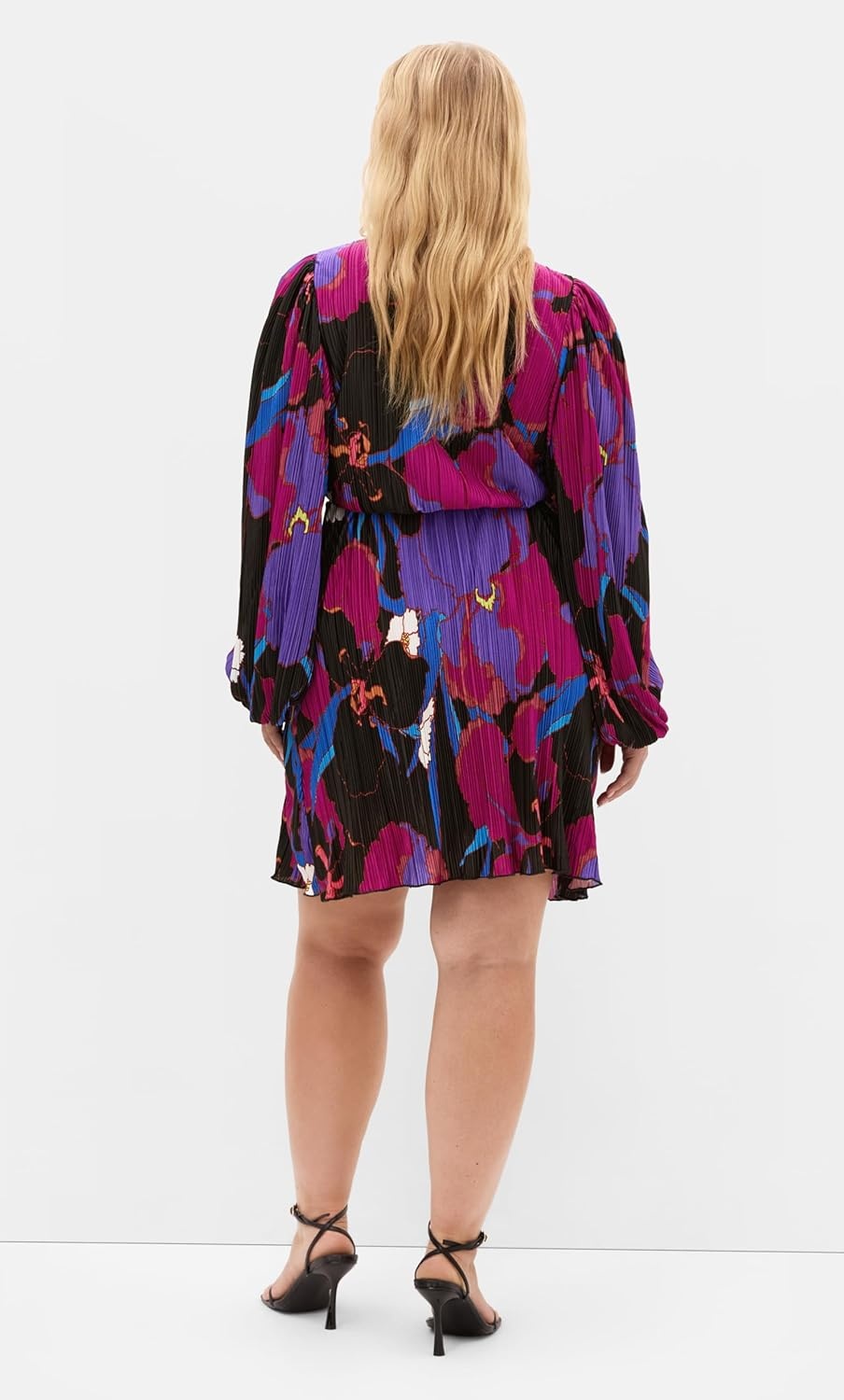 image:imageCity Chic Plus Size Dress Kira Etched Print Wrap MiniWild Flower