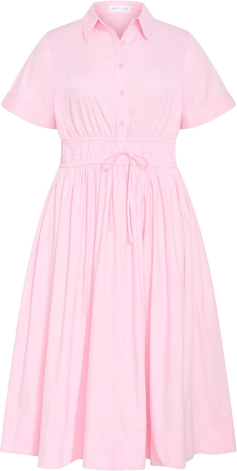 image:imageCity Chic Plus Size Dress Lana MidiHeavenly Pink