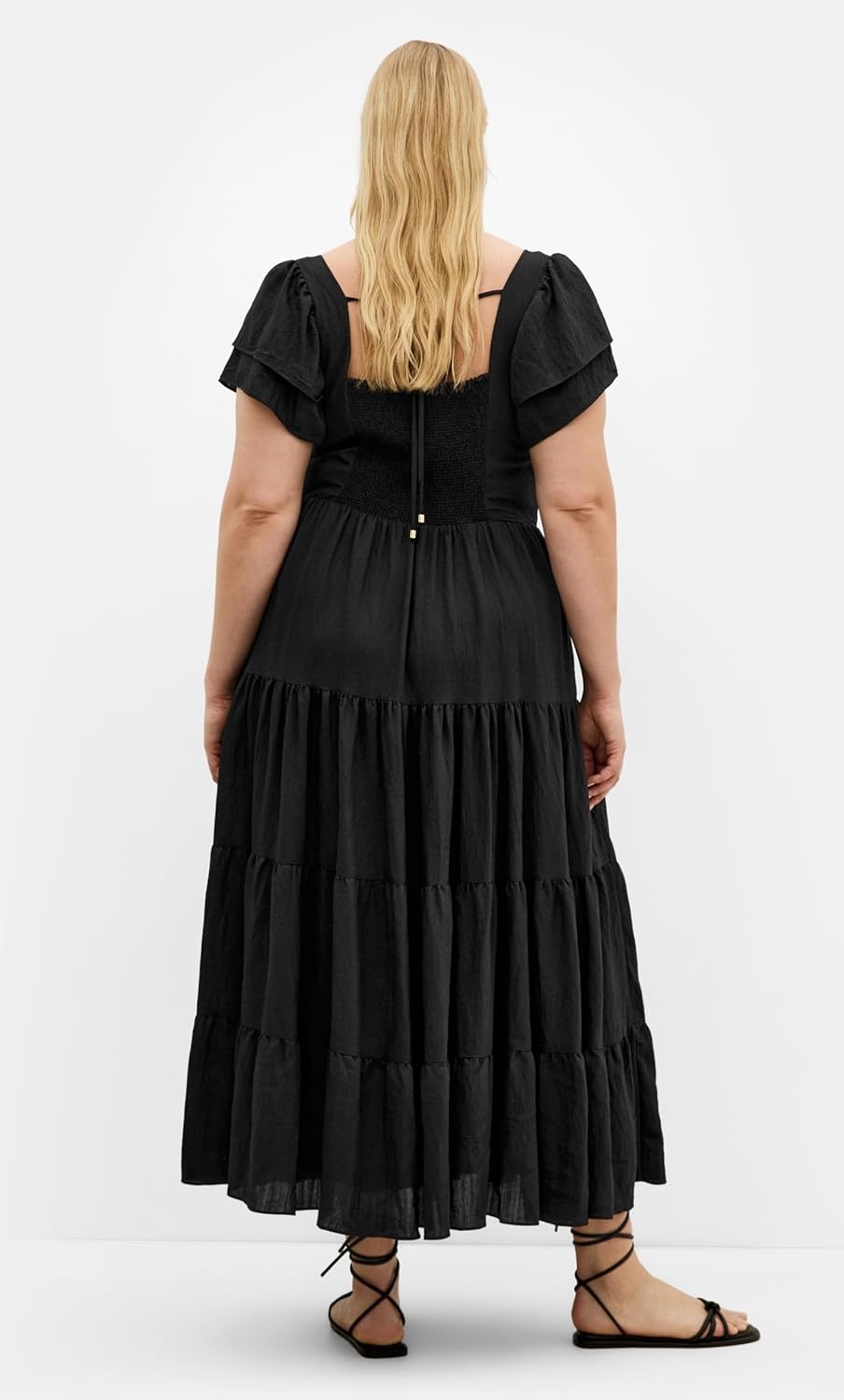 image:imageCity Chic Plus Size Dress Leo Tier MaxiBlack
