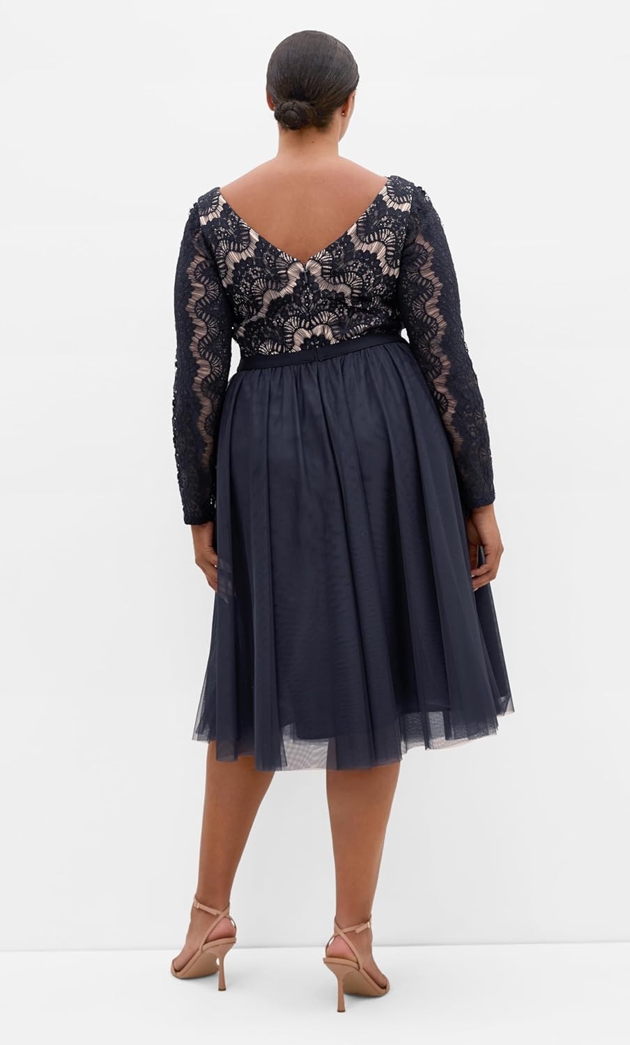 image:imageCity Chic Plus Size Dress Rare Beauty Lace MidiNavy