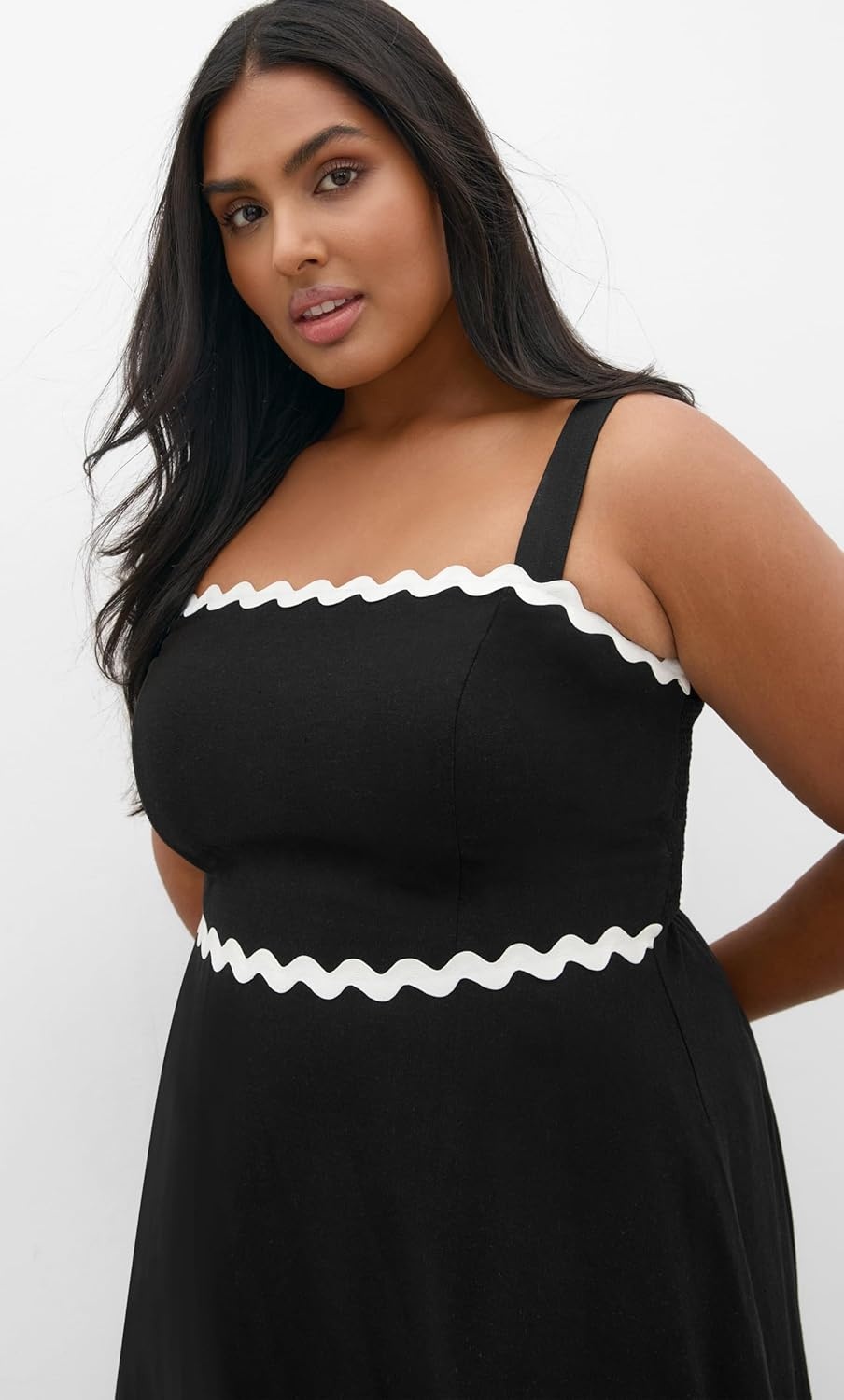 image:imageCity Chic Plus Size Dress Shani MaxiBlackWhite