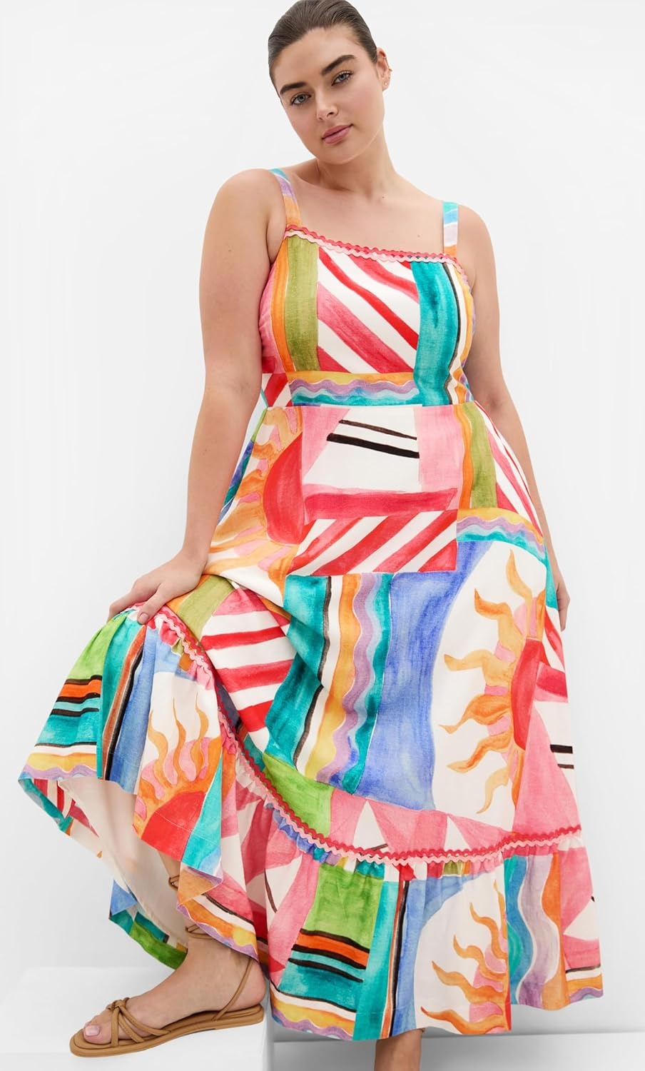 image:imageCity Chic Plus Size Dress Sunlit Print MaxiSunlit Days