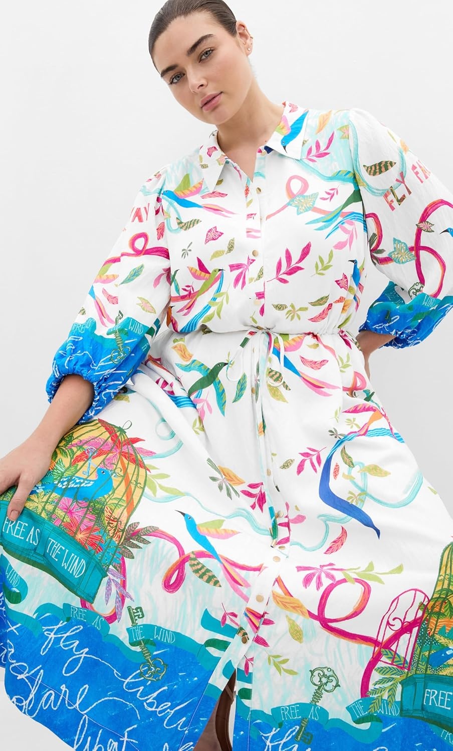 image:imageCity Chic Plus Size Dress Tahlia Spirit Print MaxiFree Spirit