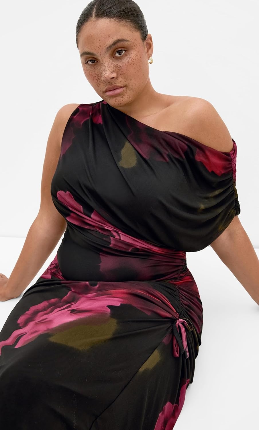 image:imageCity Chic Plus Size Dress Vivid Mesh Print MaxiVivid Garden