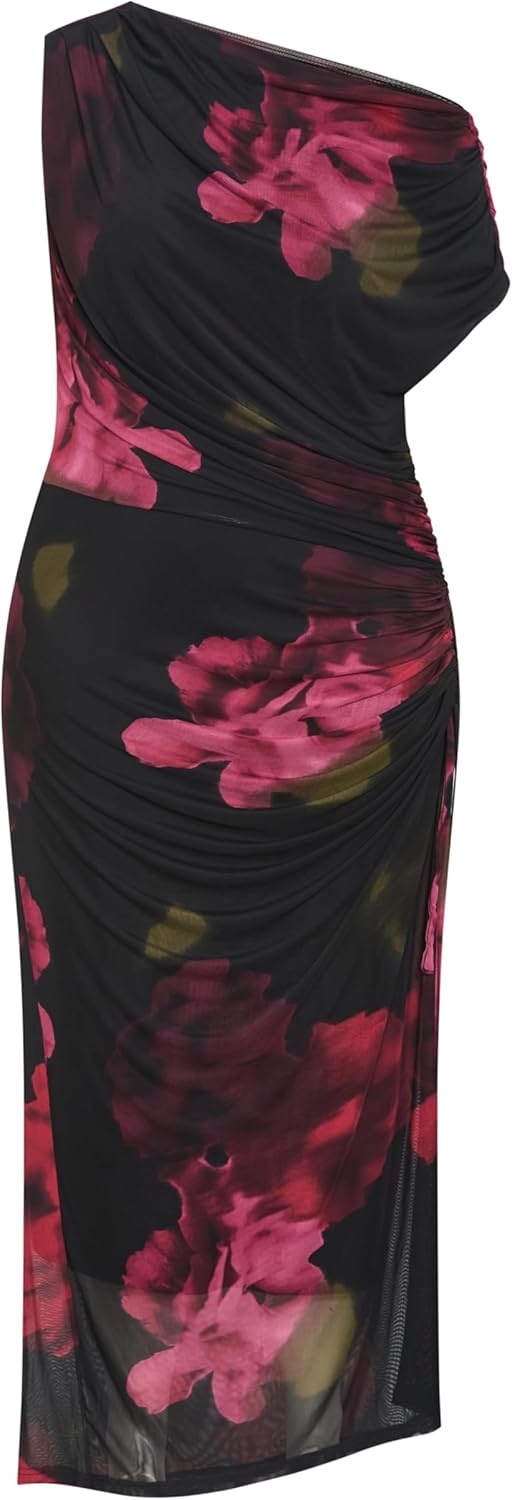 image:imageCity Chic Plus Size Dress Vivid Mesh Print MaxiVivid Garden