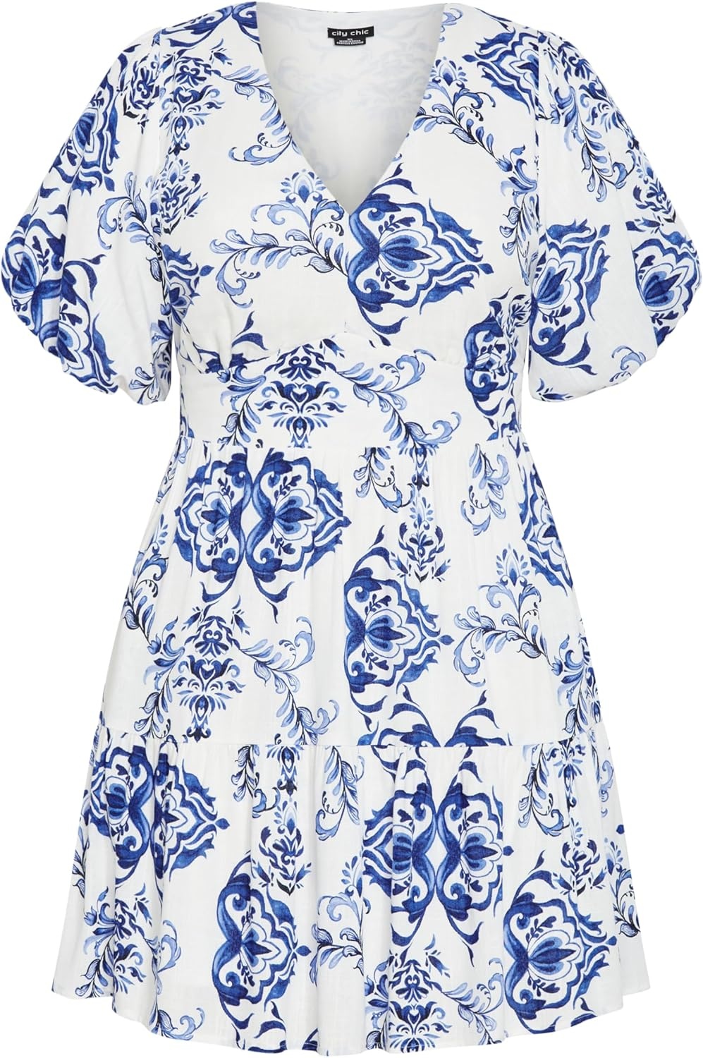image:imageCity Chic Plus Size Dress Winslow Short Sleeve PrintWillow Brd