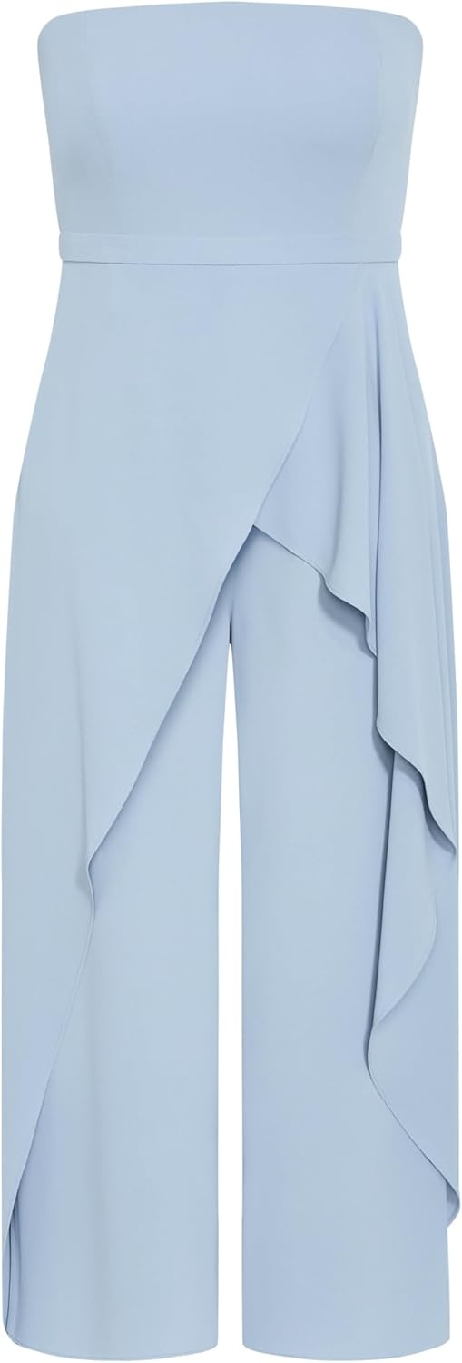 image:imageCity Chic Plus Size Jumpsuit Attract StraplessDusty Blue