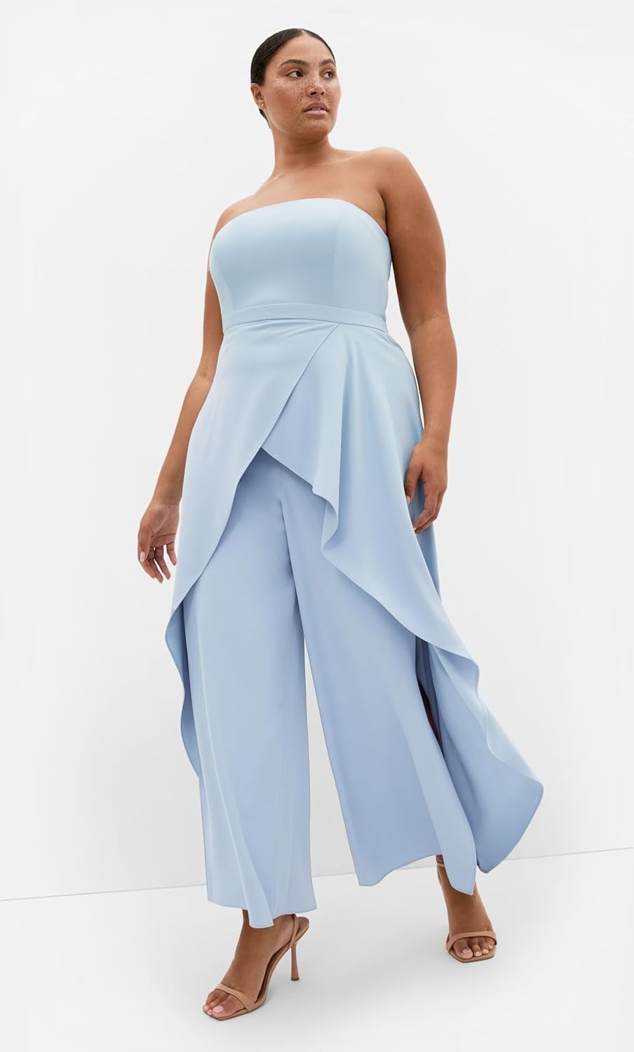 image:imageCity Chic Plus Size Jumpsuit Attract StraplessDusty Blue