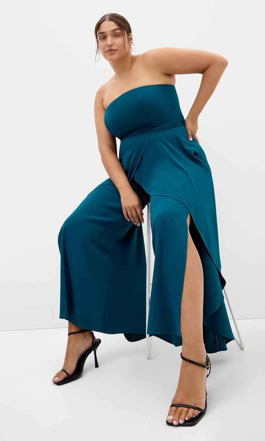 image:imageCity Chic Plus Size Jumpsuit Attract StraplessEmerald