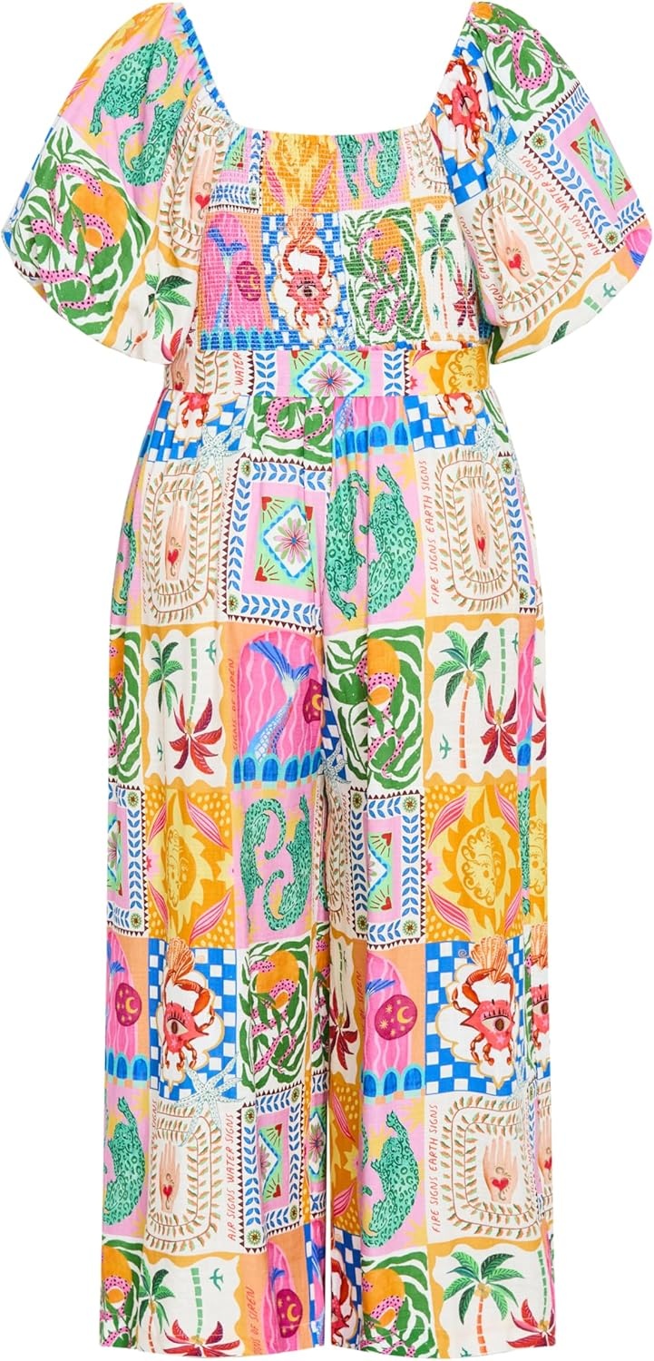 image:imageCity Chic Plus Size Jumpsuit Positano Print