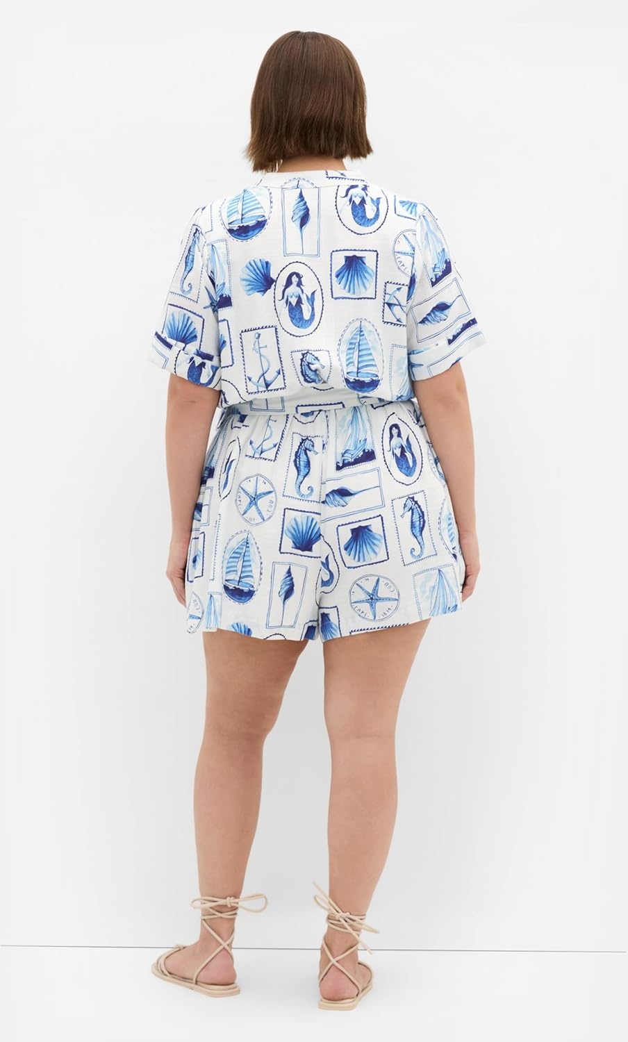 image:imageCity Chic Plus Size Playsuit Elise Amalfi PrintAmalfi Postcard