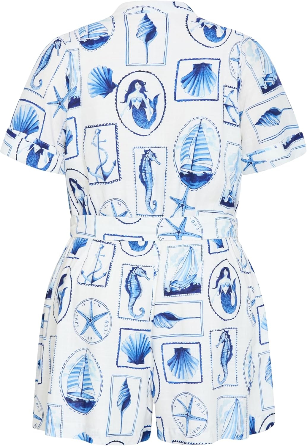 image:imageCity Chic Plus Size Playsuit Elise Amalfi PrintAmalfi Postcard