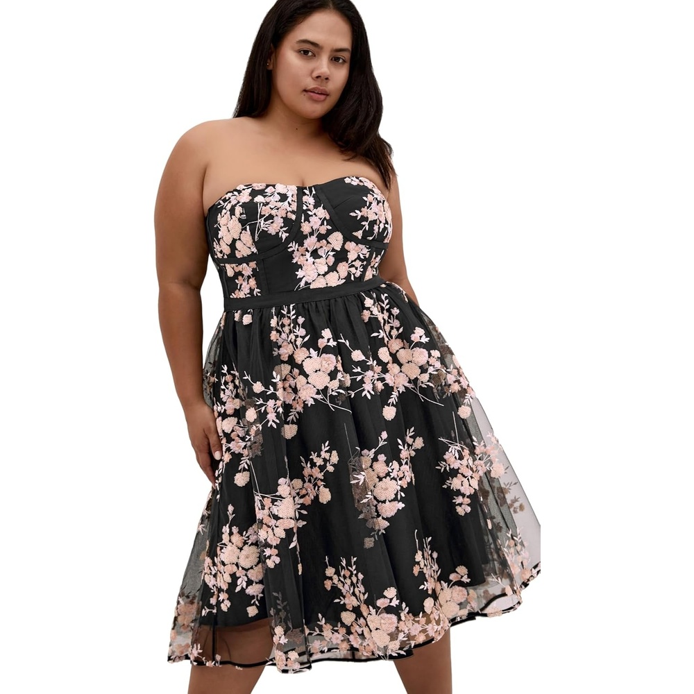 image:imageCity Chic Plus Size Dress Ambrosia Strapless TulleBlack