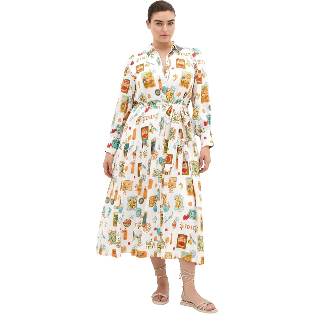 image:imageCity Chic Plus Size Dress Amore Print MaxiCreme La D