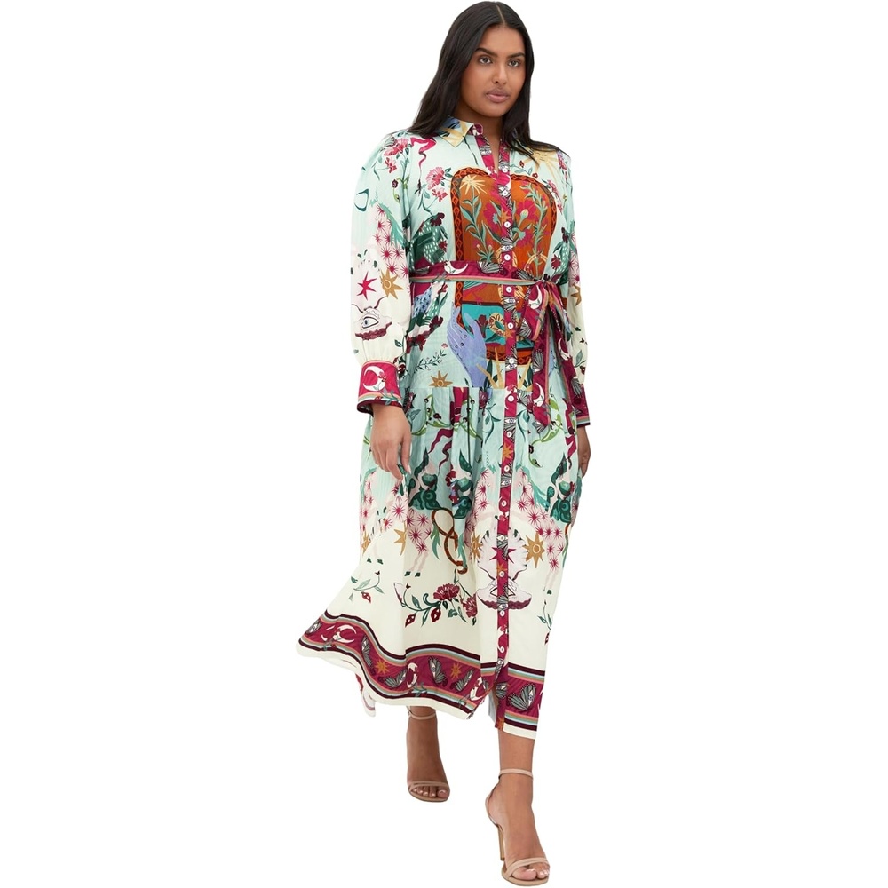 image:imageCity Chic Plus Size Dress  Ezra Dreamscape Print MaxiHero Dreamscape