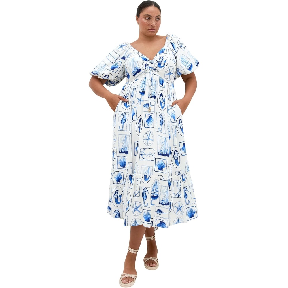 image:imageCity Chic Plus Size Dress Giselle Amalfi V Neck MaxiAmalfi Postcard
