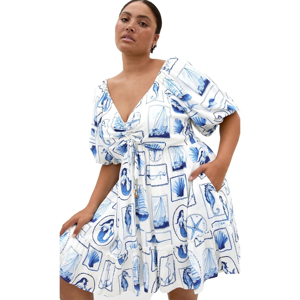image:imageCity Chic Plus Size Dress  Giselle Amalfi V Neck MiniAmalfi Postcard