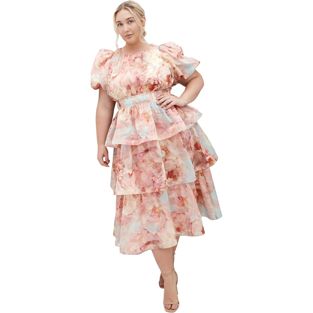 image:imageCity Chic Plus Size Dress Heavenly Floral Print MaxiFloral Dreams