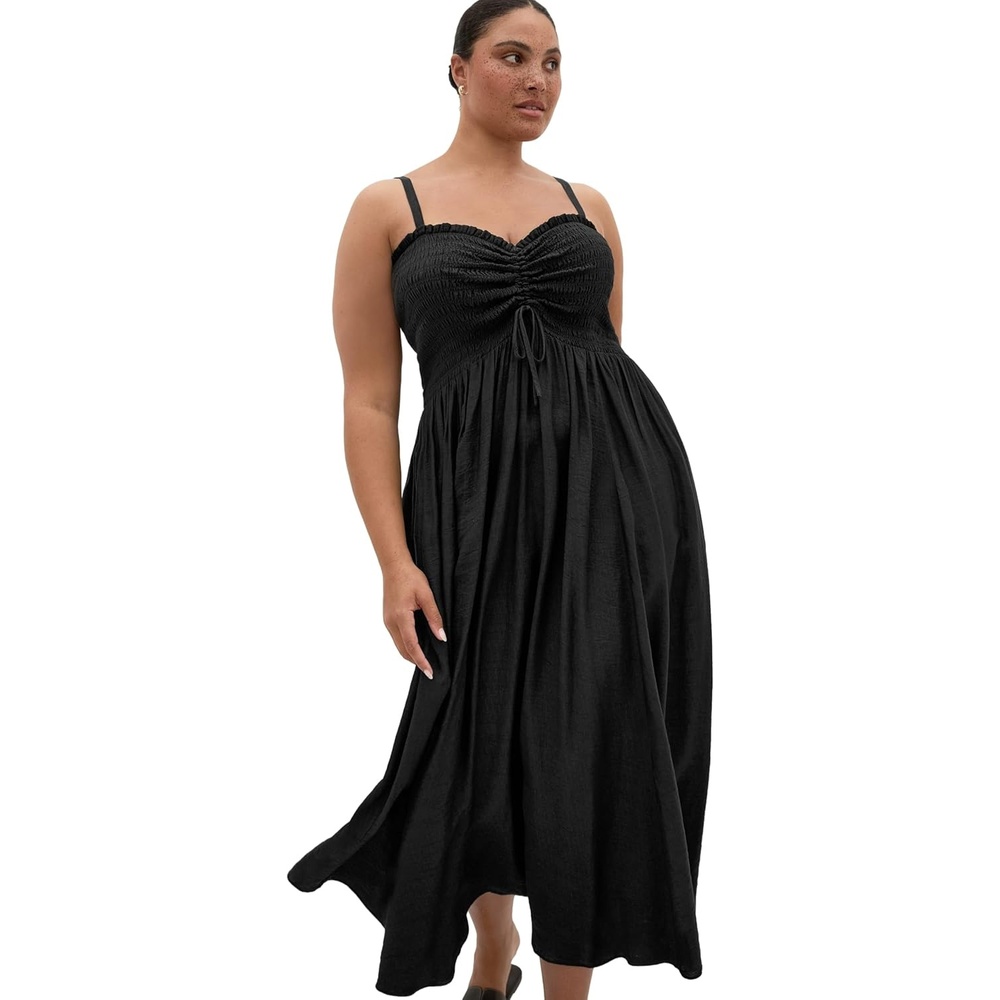 image:imageCity Chic Plus Size Dress  Maui Shirred MaxiBlack