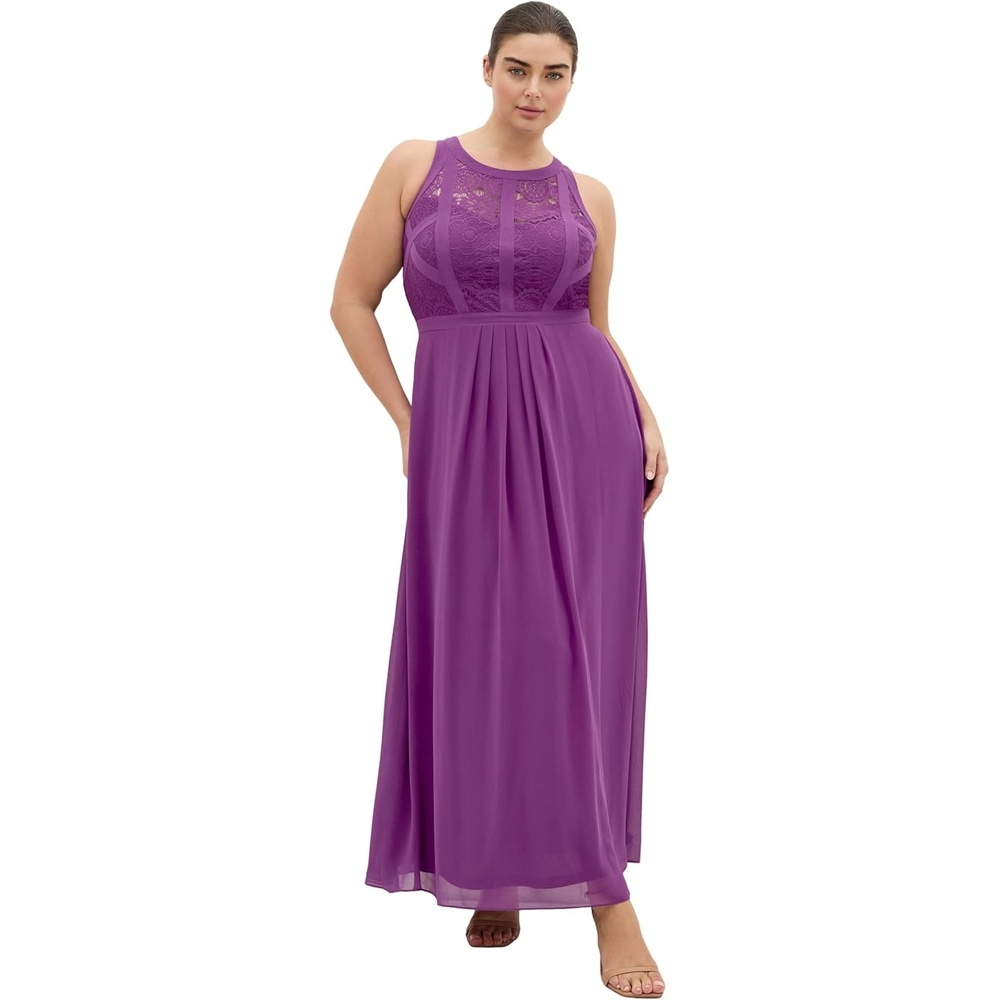 image:imageCity Chic Plus Size Dress Panelled Bodice MaxiHollyhock