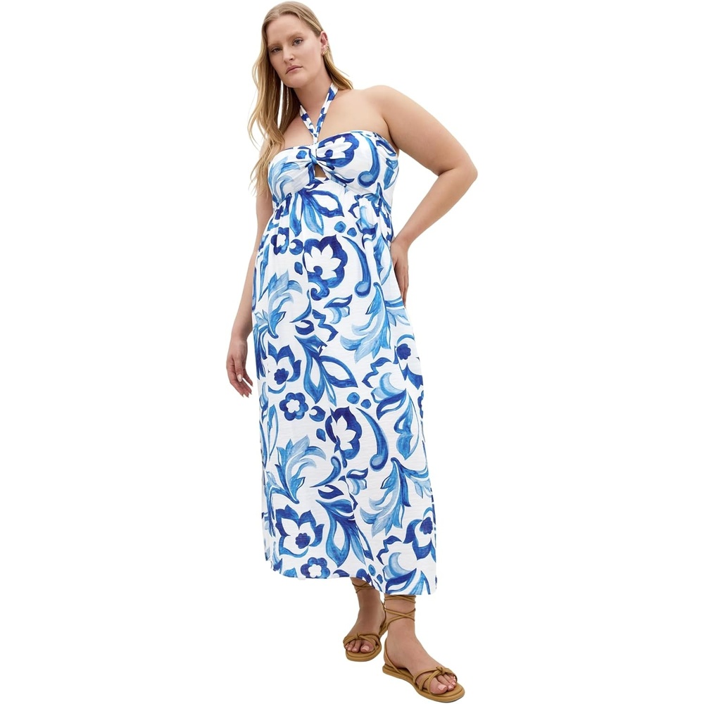 image:imageCity Chic Plus Size Dress Peta Serene Print MaxiMykonos
