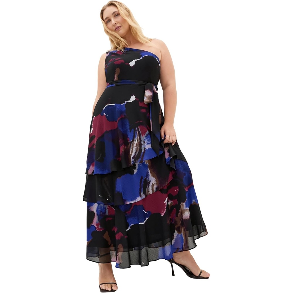 image:imageCity Chic Plus Size Dress Rendezvous One Shoulder MaxiFade