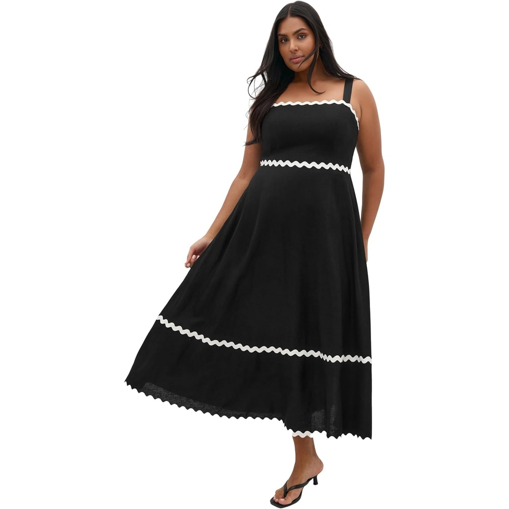 image:imageCity Chic Plus Size Dress Shani MaxiBlackWhite