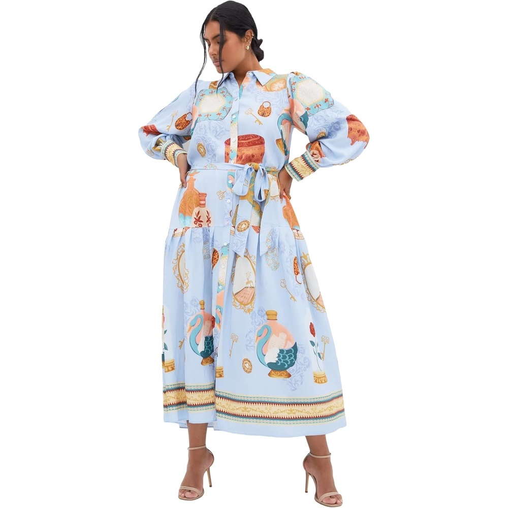 image:imageCity Chic Plus Size Dress Stella Beauty Print MaxiRefined Beauty