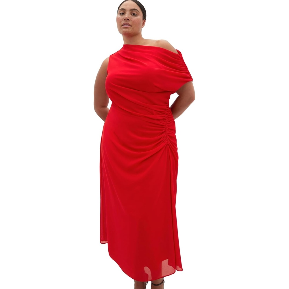 image:imageCity Chic Plus Size Dress  Vivid Colour MaxiVibrant Red