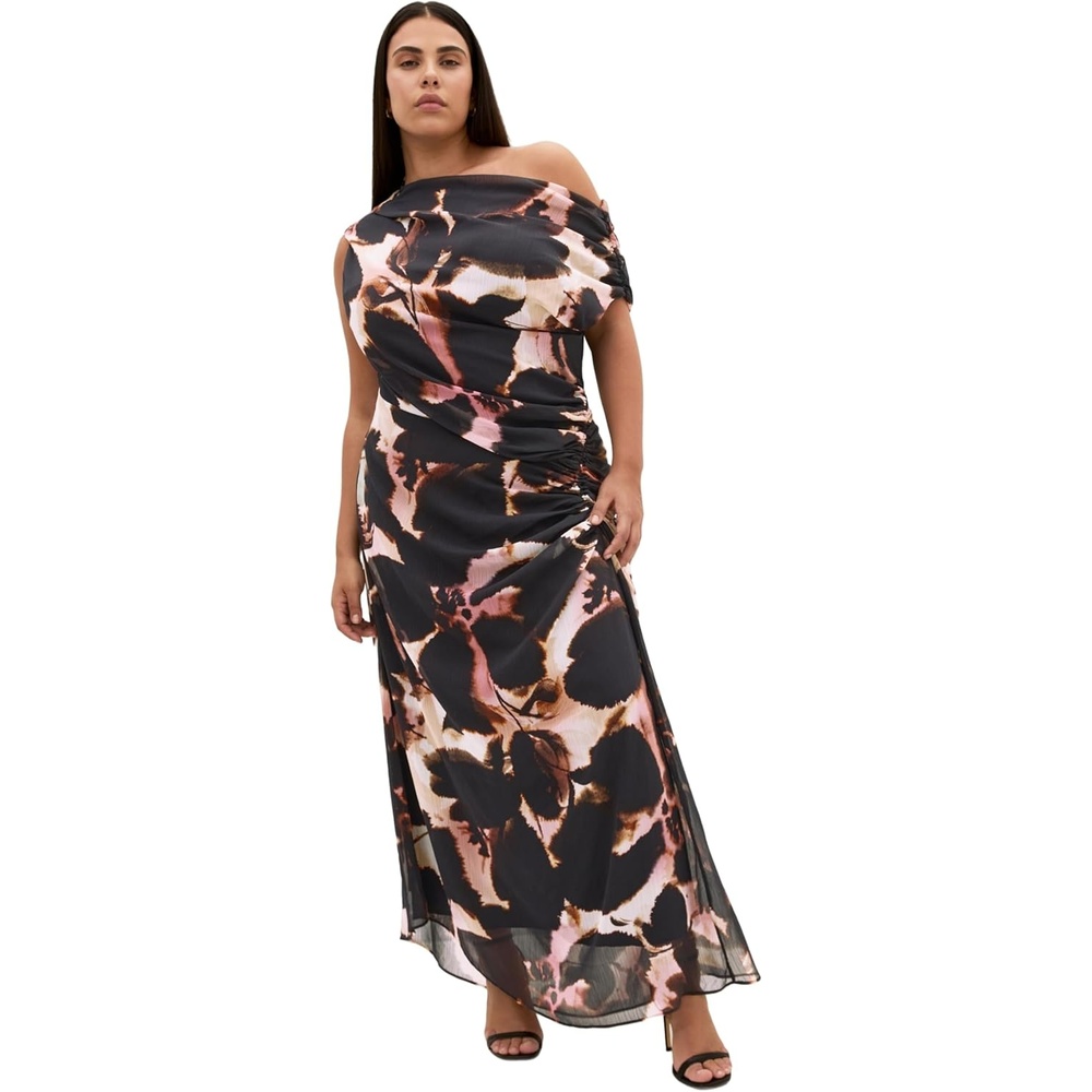 image:imageCity Chic Plus Size Dress Vivid Print MaxiSunset Bloom
