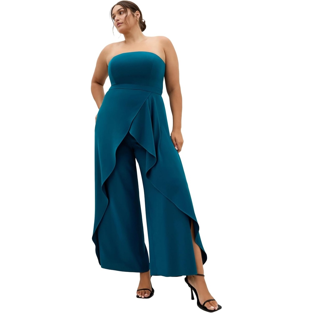 image:imageCity Chic Plus Size Jumpsuit  Attract StraplessEmerald