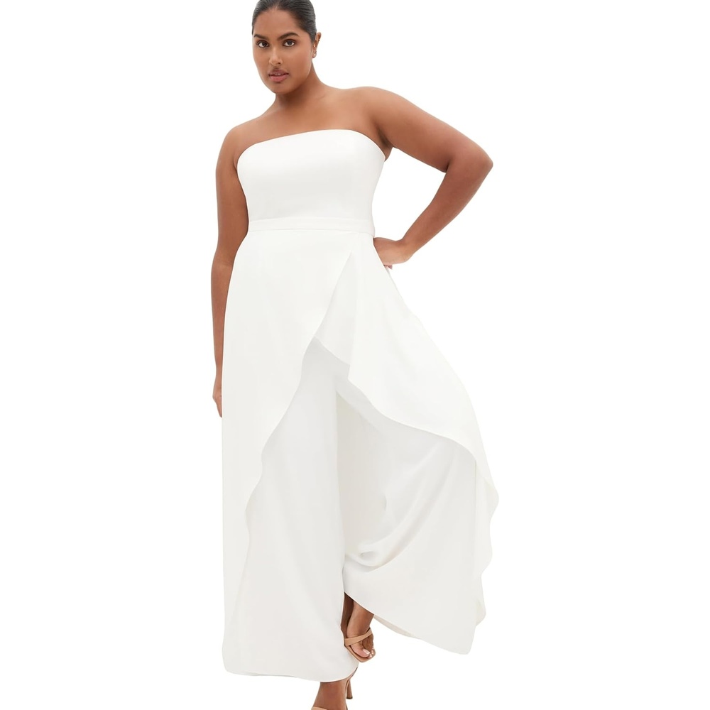 image:imageCity Chic Plus Size Jumpsuit Attract StraplessIvory