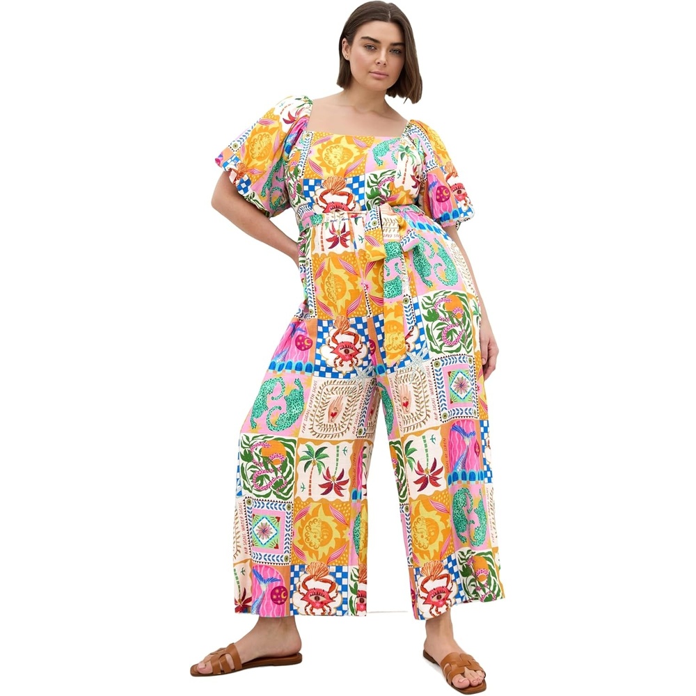 image:imageCity Chic Plus Size Jumpsuit Positano Print