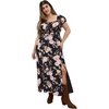 Blk Flirty Floral
