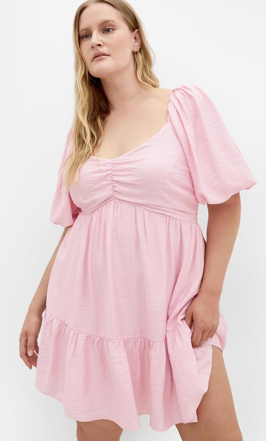 image:imageCity Chic Plus Size Dress Mindy Babydoll MiniHeavenly Pink