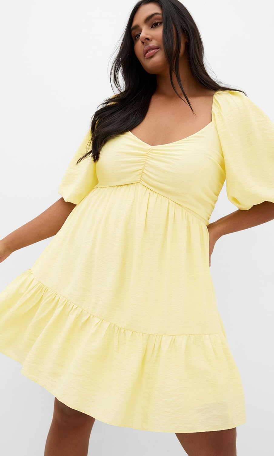 image:imageCity Chic Plus Size Dress Mindy Babydoll MiniLemon Drop