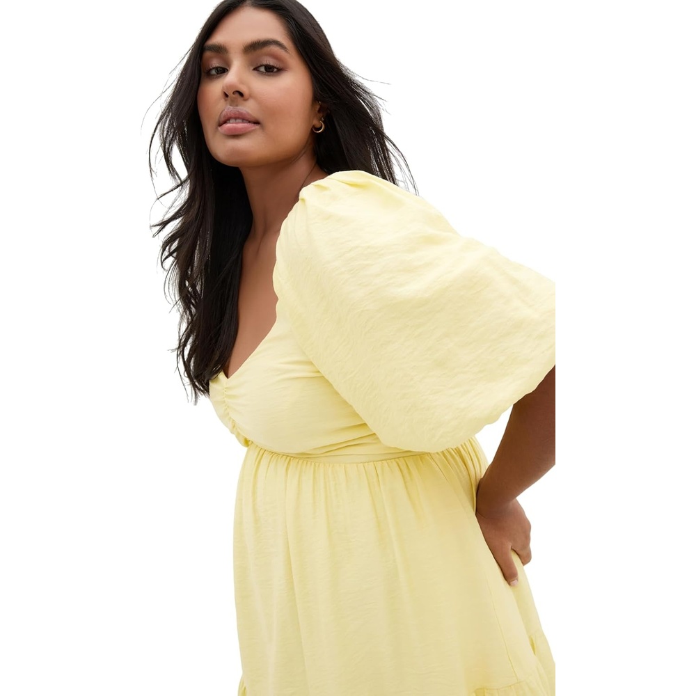 image:imageCity Chic Plus Size Dress Mindy Babydoll MiniLemon Drop
