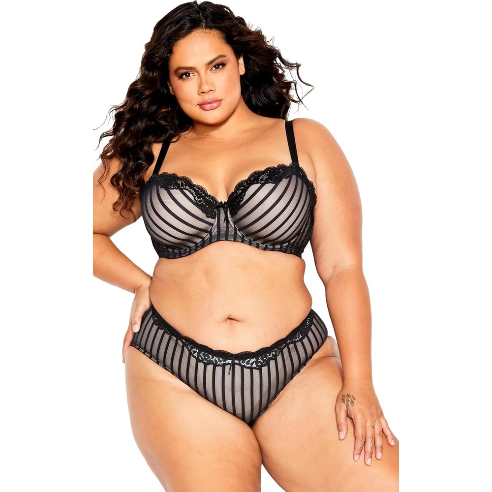 image:imageCity Chic Womens Plus Size Bra Fifi ContourDd BlackLatte
