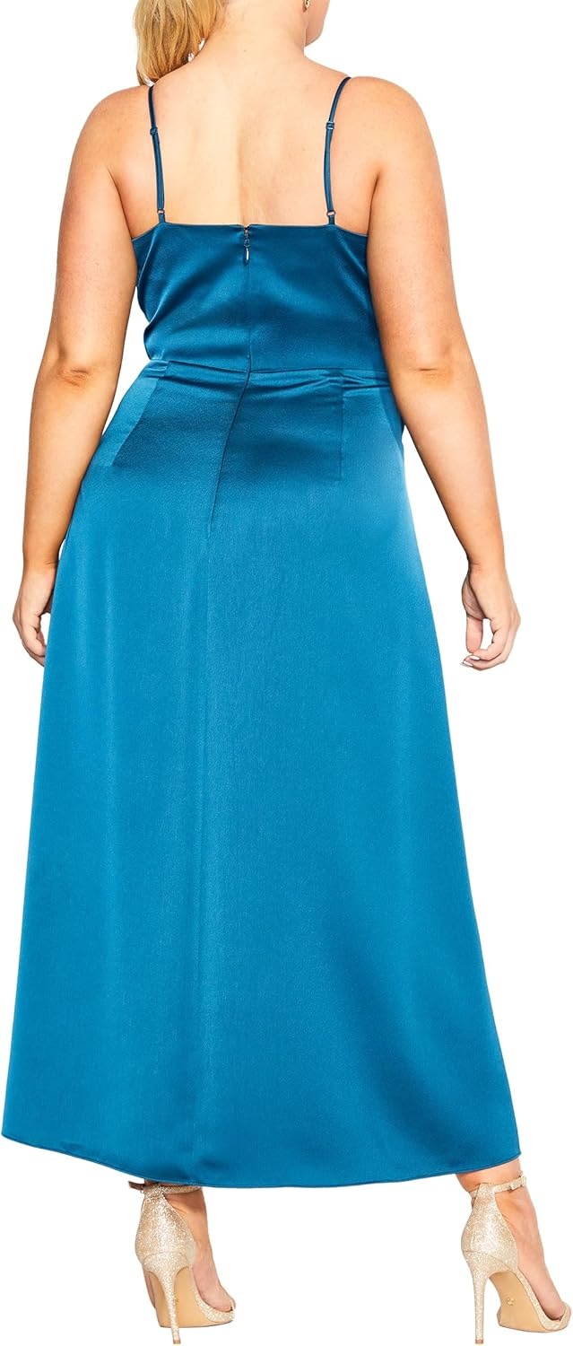 image:imageCity Chic Plus Size Dress Simplicity Faux Wrap MidiViridian