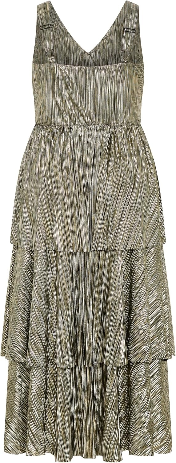 image:imageCity Chic Plus Size Dress Glamour Metallic TierBronze