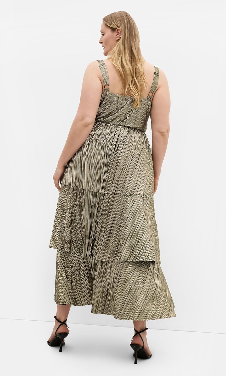 image:imageCity Chic Plus Size Dress Glamour Metallic TierBronze