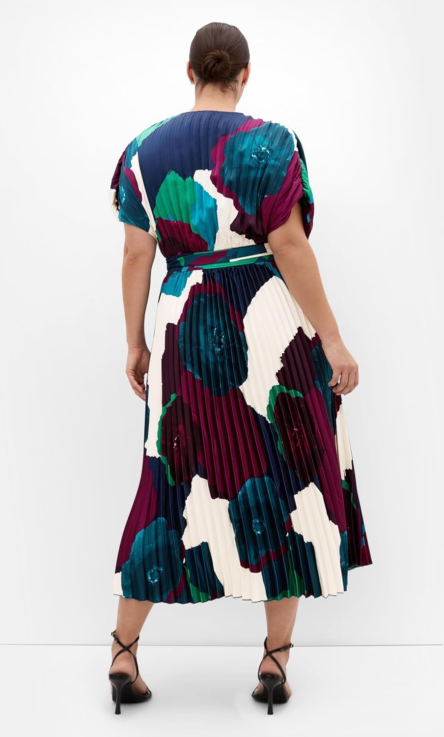 image:imageCity Chic Plus Size Dress Hailey Abstract Print Pleat MaxiAbstract Floral
