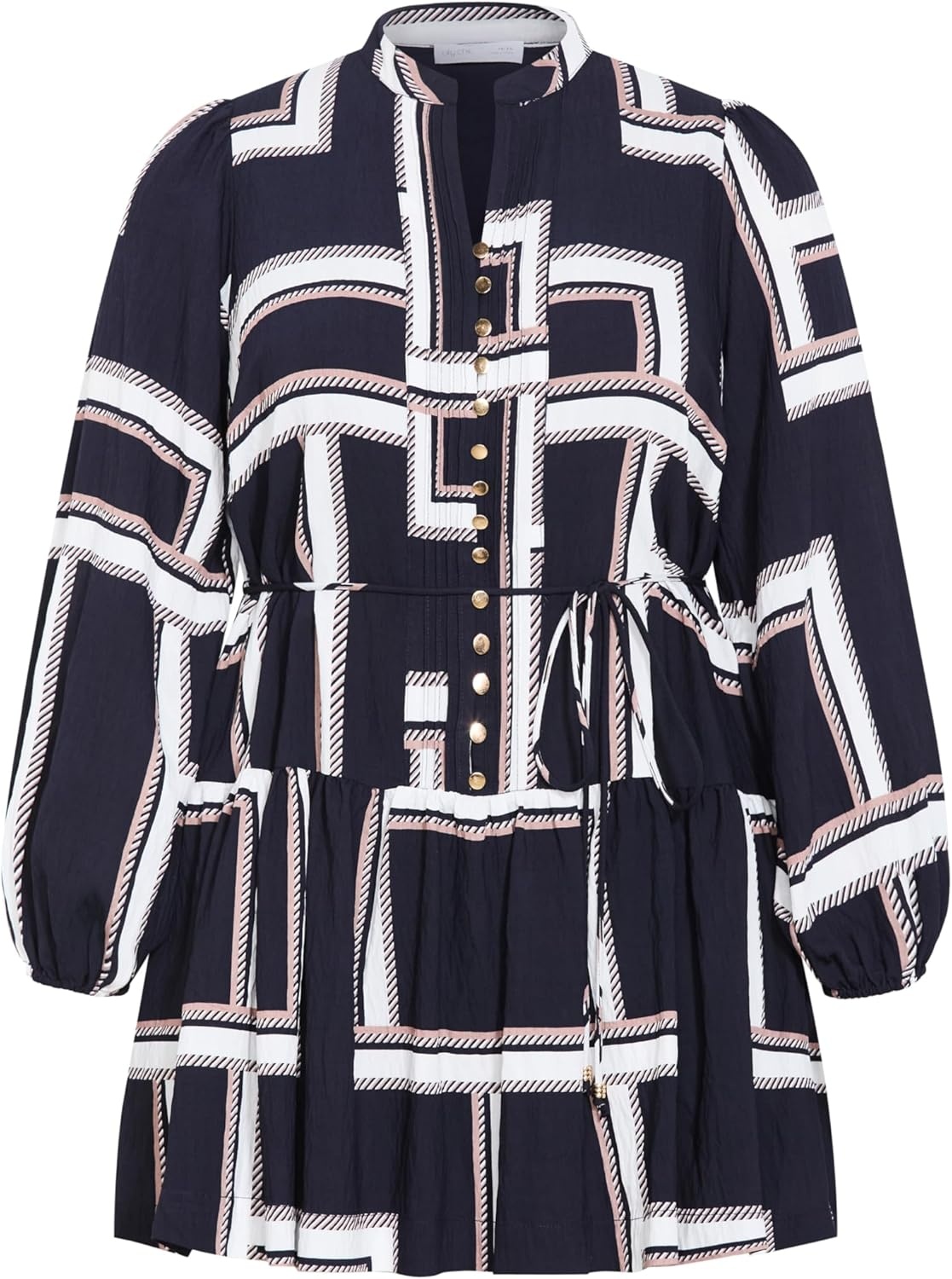 image:imageCity Chic Plus Size Dress Laurie Print MiniSleek Stripes