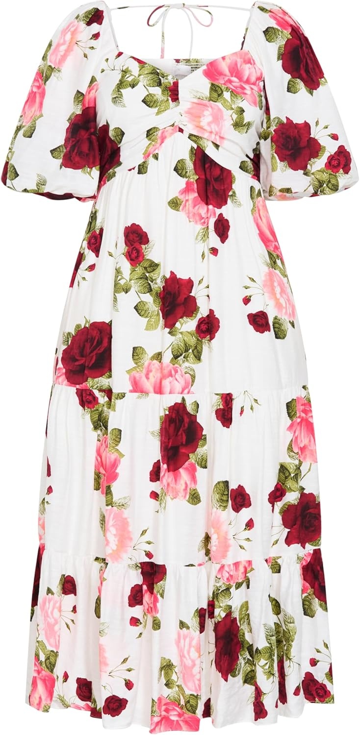 image:imageCity Chic Plus Size Dress Mindy Print MaxiDolce Ivory