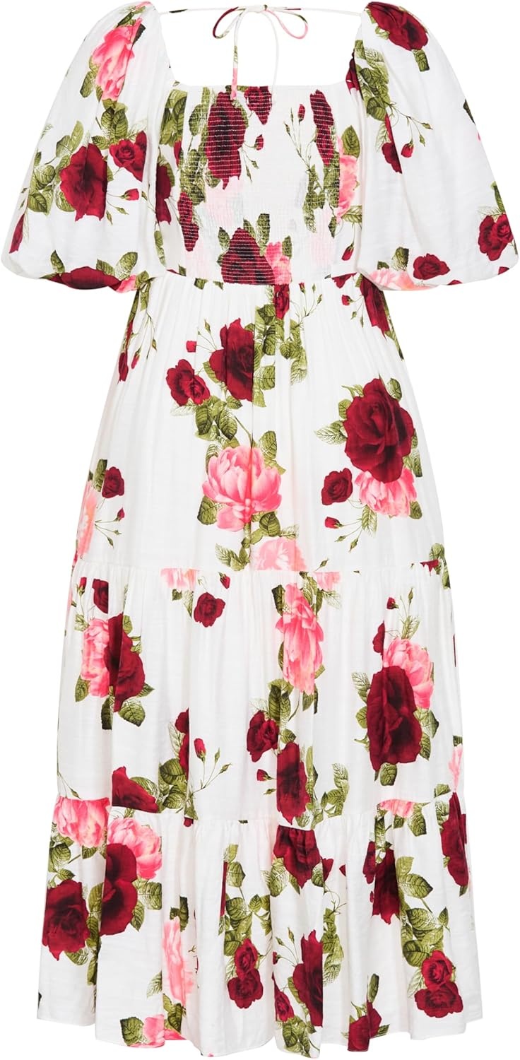 image:imageCity Chic Plus Size Dress Mindy Print MaxiDolce Ivory