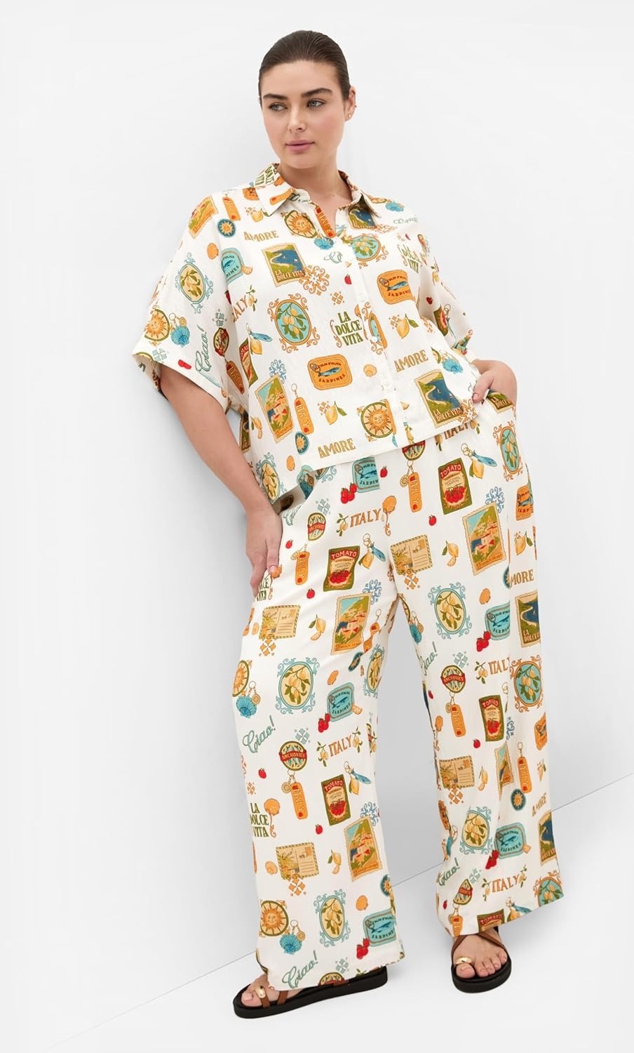 image:imageCity Chic Plus Size Shirt Amore PrintCreme La Dolche