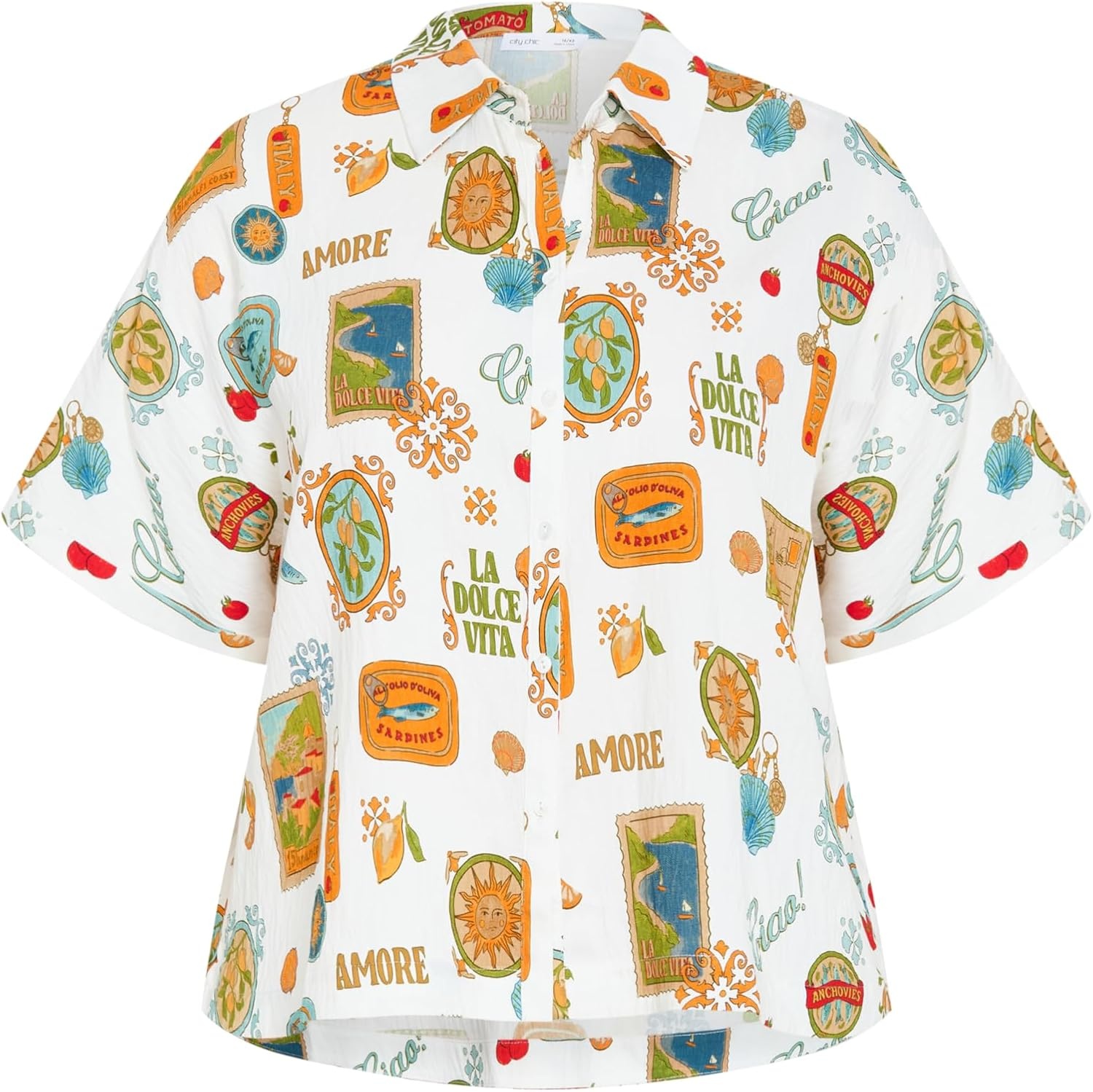 image:imageCity Chic Plus Size Shirt Amore PrintCreme La Dolche