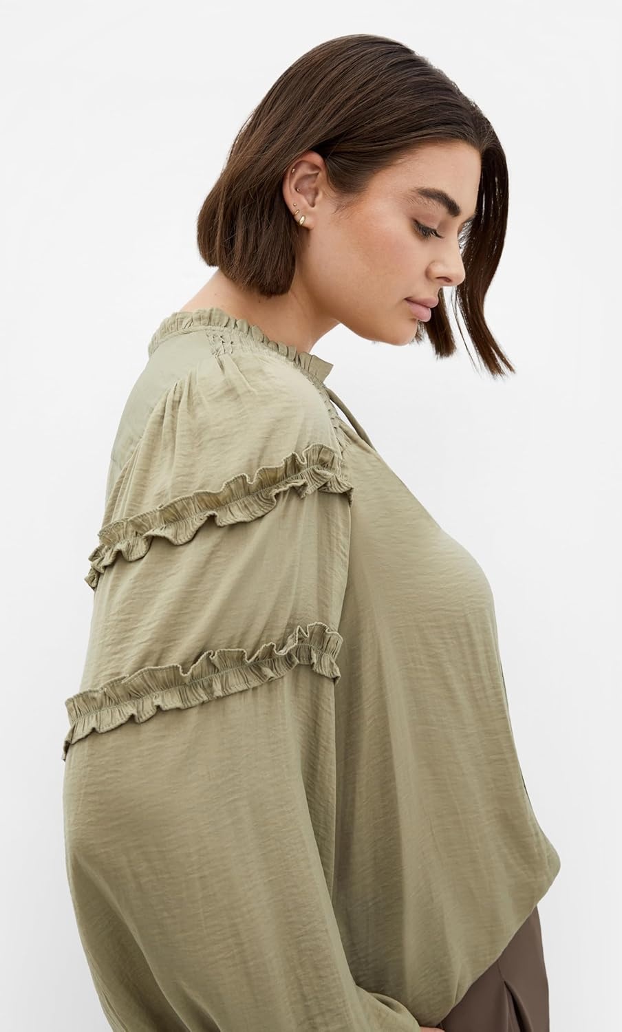 image:imageCity Chic Plus Size Shirt Drama Queen Long SleeveSage