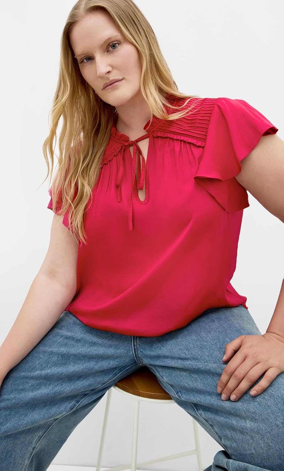 image:imageCity Chic Plus Size Shirt Drama Queen Short SleeveRaspberry